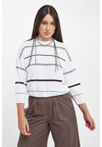 Sweter damski w paski PESERICO. Wzór: paski #1