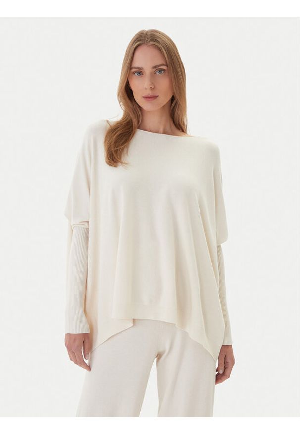 Kontatto Sweter 3M0802C Écru Relaxed Fit. Materiał: syntetyk
