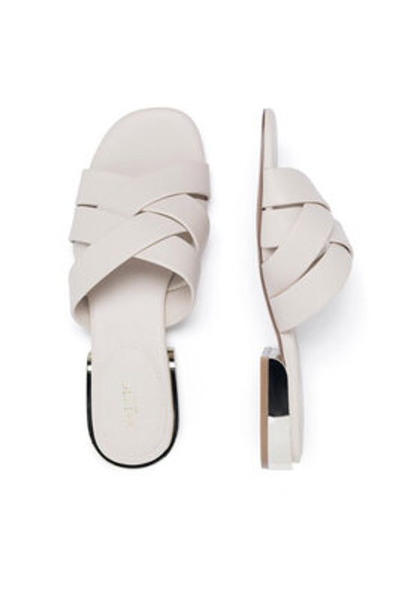Nine West Klapki JF2220-1 Beżowy. Kolor: beżowy. Materiał: syntetyk