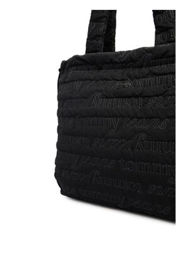 Tommy Jeans Torebka Tjw Icon Nylon Tote Aop AW0AW18649 Czarny. Kolor: czarny