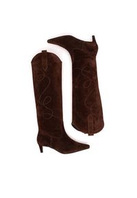 Gino Rossi Kowbojki LIZA-116140 Brązowy. Kolor: brązowy. Materiał: skóra, zamsz #5