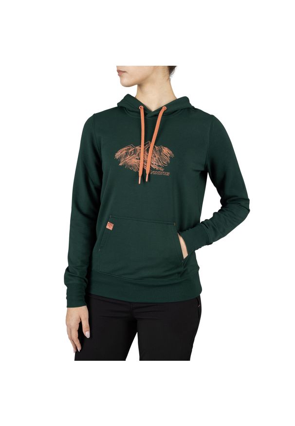 Bluza z kapturem damska Viking Panaka Hoodie Bamboo. Typ kołnierza: kaptur. Kolor: zielony