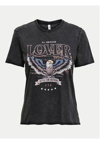 only - ONLY T-Shirt Lucy 15215721 Czarny Regular Fit. Kolor: czarny. Materiał: bawełna #6