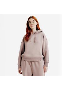 Decathlon - Bluza z kapturem damska Elementals. Typ kołnierza: kaptur. Kolor: wielokolorowy, różowy, brązowy. Materiał: tkanina, elastan, prążkowany, bawełna, materiał, poliester