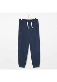 Sinsay - Spodnie dresowe jogger - Granatowy. Kolor: niebieski. Materiał: dresówka #1
