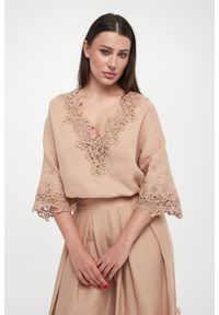 Ermanno Scervino Life - Bluzka damska lniana ERMANNO SCERVINO LIFE. Materiał: len