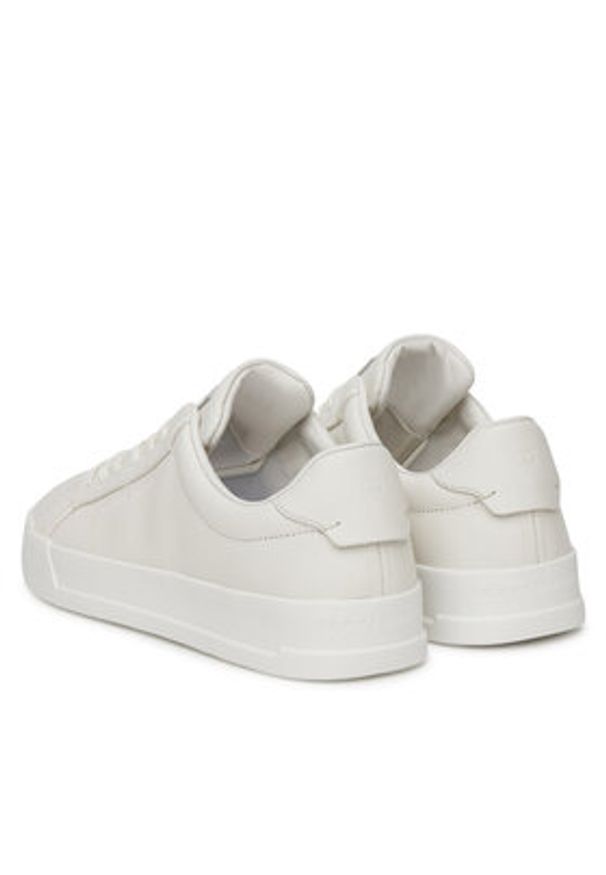 TOMMY HILFIGER - Tommy Hilfiger Sneakersy Court Best Tumbled Lth FM0FM05324 Écru. Materiał: skóra