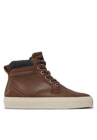 Pepe Jeans Sneakersy PMS30998 Brązowy. Kolor: brązowy. Materiał: skóra, zamsz