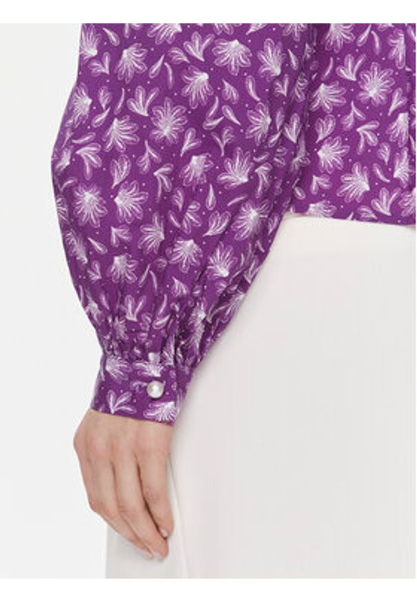 Custommade Bluzka Deia 999376294 Fioletowy Regular Fit. Kolor: fioletowy. Materiał: bawełna