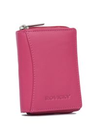 ROVICKY - Portfel damski Rovicky R-23-17-LFN różowy. Kolor: różowy. Materiał: skóra