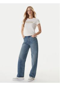 Mustang T-Shirt Loa 1016754 Écru Slim Fit. Kolor: kremowy. Materiał: bawełna #3