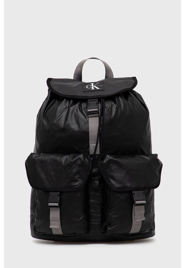 Calvin Klein Jeans plecak K50K508880.PPYY męski kolor czarny duży gładki. Kolor: czarny. Wzór: gładki