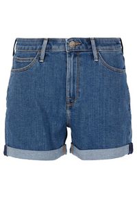 Lee Szorty jeansowe Mom L37MMG44 112108055 Granatowy Regular Fit. Kolor: niebieski. Materiał: bawełna