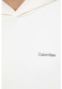 Calvin Klein bluza męska kolor beżowy z kapturem gładka. Typ kołnierza: kaptur. Kolor: beżowy. Materiał: dzianina. Wzór: gładki #3