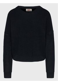 Kontatto Sweter 3M7760 Czarny Relaxed Fit. Kolor: czarny. Materiał: wiskoza