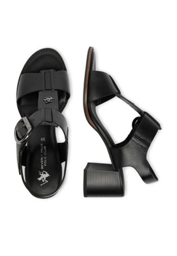 Beverly Hills Polo Club Sandały EO-WB-ISOLDE-09 Czarny. Kolor: czarny. Materiał: skóra