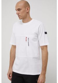Helly Hansen t-shirt bawełniany kolor biały z nadrukiem. Kolor: biały. Materiał: bawełna. Wzór: nadruk