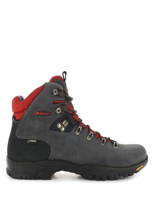 Buty trekkingowe Chiruca Dynamic 05 Goret-Tex. Kolor: wielokolorowy, szary, czarny, czerwony. Materiał: nubuk. Styl: sportowy. Sport: turystyka piesza
