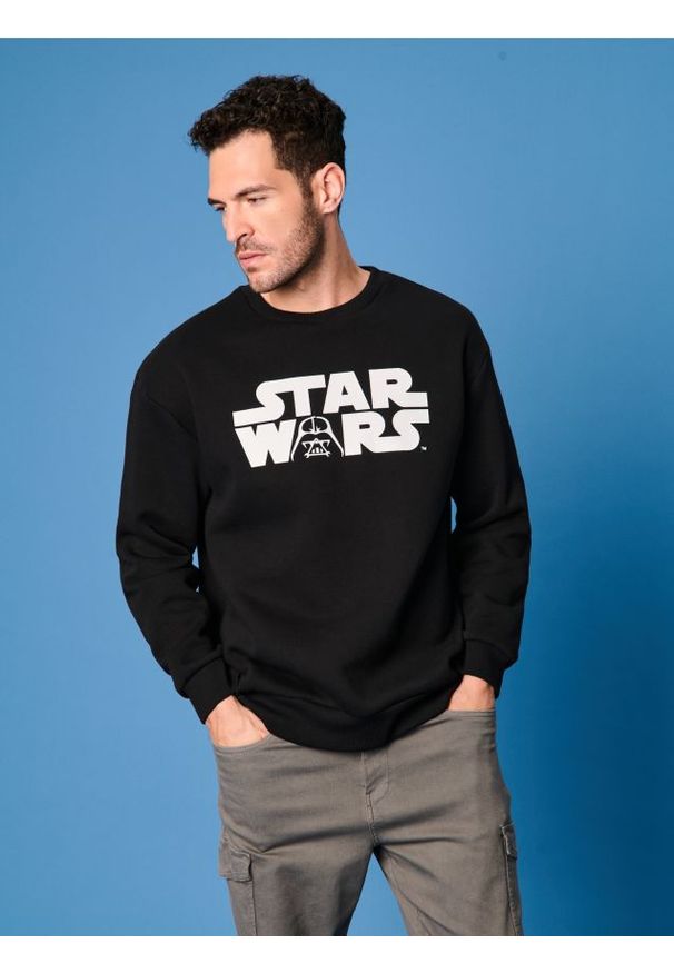 Sinsay - Bluza STAR WARS - czarny. Kolor: czarny. Długość: długie. Wzór: motyw z bajki