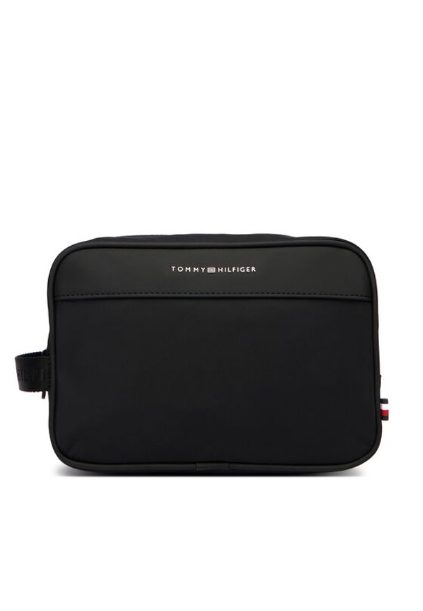 TOMMY HILFIGER - Tommy Hilfiger Kosmetyczka Th Repreve Washbag AM0AM14153 Czarny. Kolor: czarny. Materiał: materiał