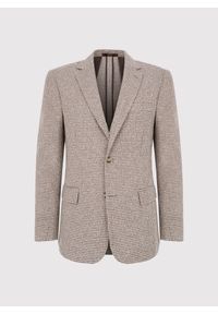 Pako Lorente - Brązowa marynarka w pepitkę. Okazja: na co dzień. Kolor: brązowy. Materiał: poliester, elastan, wiskoza. Sezon: wiosna. Styl: casual #8