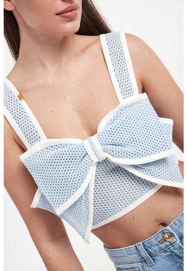 Elisabetta Franchi - Top damski z dzianiny ELISABETTA FRANCHI. Materiał: dzianina