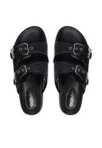 Patrizia Pepe Klapki PPJ386.01 Czarny. Kolor: czarny. Materiał: materiał #5