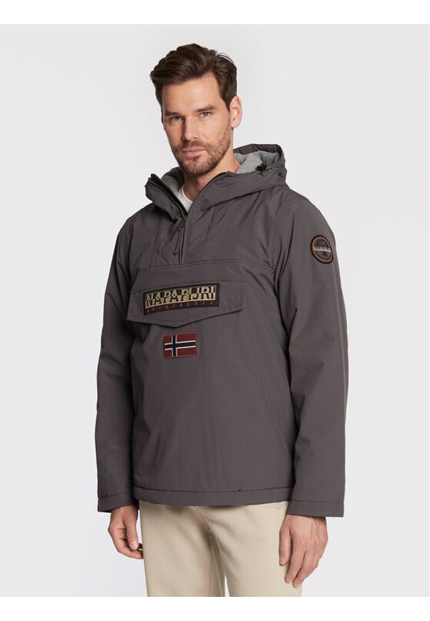 Napapijri Kurtka anorak Rainforest Winter 3 NP0A4GMC Szary Regular Fit. Kolor: szary. Materiał: syntetyk
