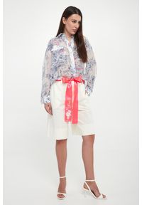 Twinset Milano - Szorty damskie z lnem TWISNET ACTITUDE. Materiał: len