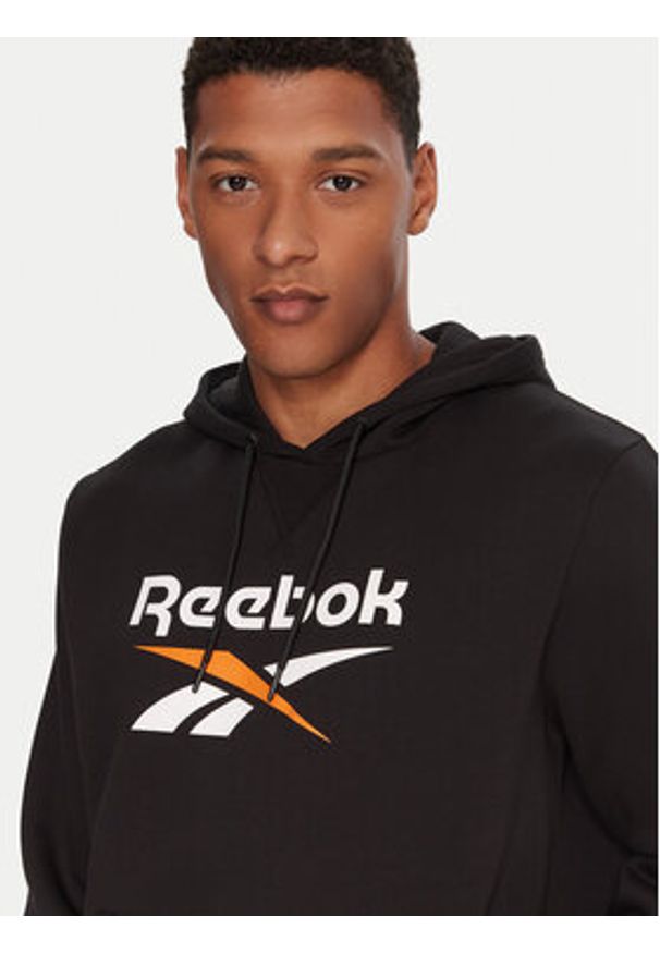 Reebok Bluza RK25151CCM Czarny Regular Fit. Kolor: czarny. Materiał: syntetyk