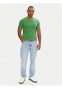 Tommy Jeans T-Shirt Jaspe DM0DM20363 Zielony Slim Fit. Kolor: zielony. Materiał: bawełna #5