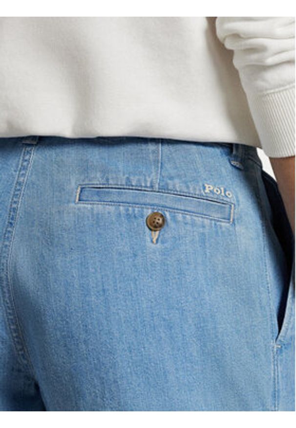 Polo Ralph Lauren Szorty jeansowe 211963799001 Niebieski Straight Fit. Kolor: niebieski. Materiał: bawełna