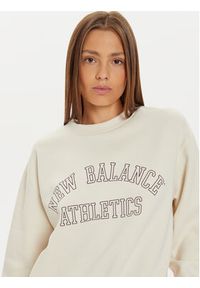 New Balance Bluza WT43516 Beżowy Relaxed Fit. Kolor: beżowy. Materiał: bawełna #4