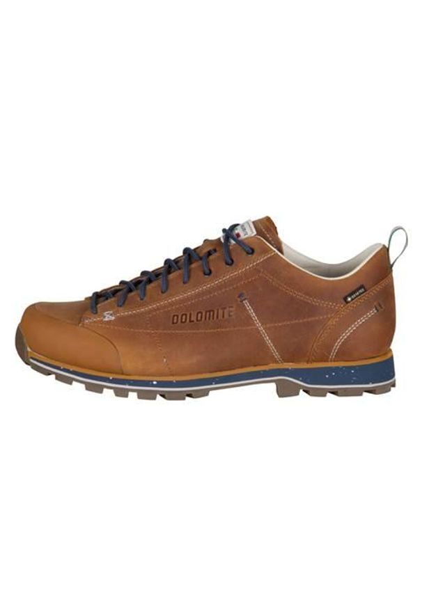 Buty trekkingowe męskie Dolomite Cinquantaquattro Low FG Evo GTX. Zapięcie: sznurówki. Kolor: brązowy. Materiał: skóra, zamsz, materiał. Szerokość cholewki: normalna. Sport: turystyka piesza