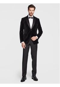 BOSS - Boss Marynarka H-Hutson-Tux-231 50484709 Czarny Slim Fit. Kolor: czarny. Materiał: bawełna #4