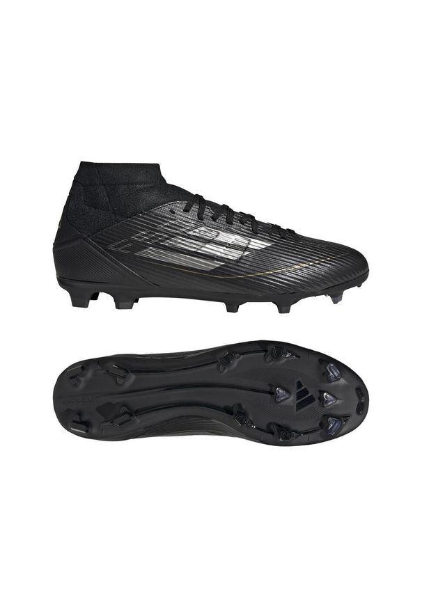 Adidas - Buty piłkarskie adidas F50 League FG/MG. Kolor: wielokolorowy, szary, żółty, czarny. Materiał: materiał. Sport: piłka nożna