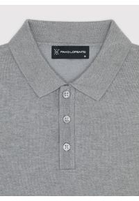 Pako Lorente - PAKO LORENTE – Szary sweter męski z kołnierzykiem polo. Okazja: na co dzień. Typ kołnierza: polo. Kolor: szary. Sezon: jesień. Styl: casual #5