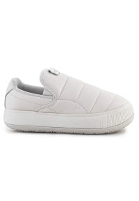 Buty Puma Suede Mayu Slip-On W 384430-02 beżowy. Okazja: na co dzień. Zapięcie: bez zapięcia. Kolor: beżowy. Materiał: materiał, guma. Szerokość cholewki: normalna. Model: Puma Suede #1