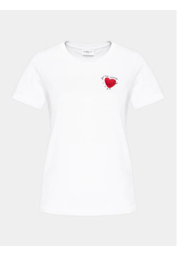 Marella T-Shirt Branca 2413971034 Biały Regular Fit. Kolor: biały. Materiał: bawełna