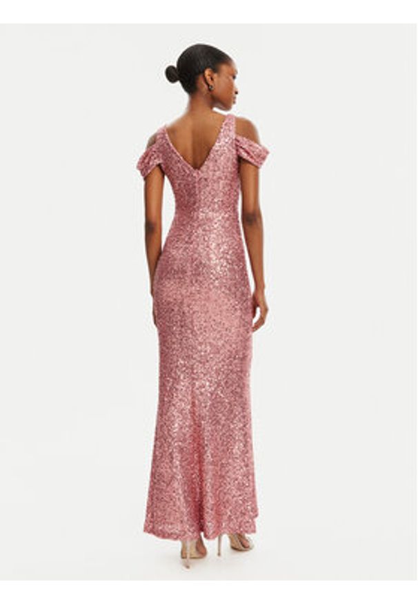 Rinascimento Sukienka wieczorowa CFC0122589003 Różowy Regular Fit. Kolor: różowy. Materiał: syntetyk. Styl: wizytowy