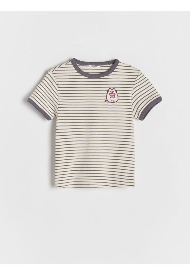 Reserved - Bawełniany t-shirt Pusheen - wielobarwny. Materiał: bawełna
