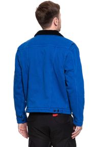 Wrangler - KURTKA ZIMOWA WRANGLER TWILL SHERPA COBALT BLUE W4A7W2B09. Sezon: zima #9