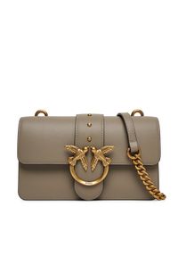 Pinko - PINKO Torebka Love One Mini ST.CL Al 25-26 PLTT 105856 A0F1 Szary. Kolor: szary. Materiał: skórzane