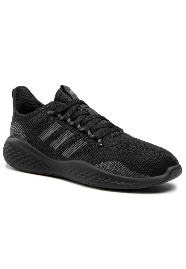Adidas - Buty adidas - Fluidflow 2.0 FZ1985 Cblack/Gresix/Cblack. Zapięcie: sznurówki. Kolor: czarny. Materiał: materiał. Szerokość cholewki: normalna. Sport: bieganie
