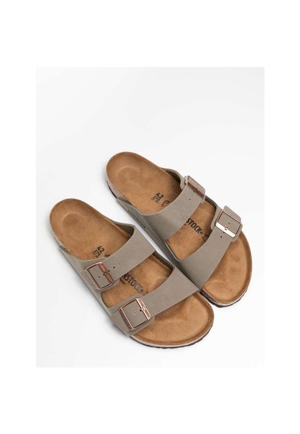 Klapki turystyczne uniseks Birkenstock Arizona 211. Kolor: szary. Materiał: skóra, syntetyk, materiał
