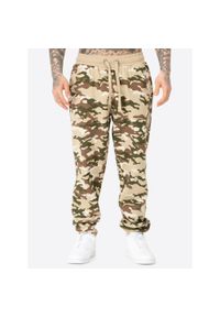 Spodnie dresowe klasyczne Benlee Kannys. Kolor: wielokolorowy, zielony, brązowy. Materiał: dresówka. Styl: klasyczny #1