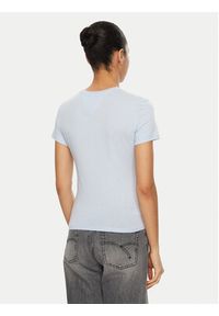 Tommy Jeans T-Shirt Essential DW0DW19447 Błękitny Slim Fit. Kolor: niebieski. Materiał: bawełna