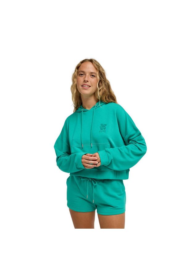Roxy - Bluza z kapturem dla Kobiety SURFING BY DAYLIGHT Zielony. Typ kołnierza: kaptur. Kolor: zielony. Materiał: poliester, elastan, tkanina. Wzór: haft
