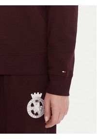 TOMMY HILFIGER - Tommy Hilfiger Bluza UW0UW06078 Bordowy Regular Fit. Kolor: czerwony. Materiał: bawełna #5