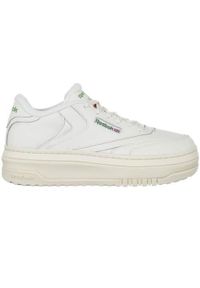 Buty do chodzenia damskie Reebok Club C Extra. Kolor: biały. Materiał: materiał, skóra, syntetyk. Szerokość cholewki: normalna. Model: Reebok Club. Sport: turystyka piesza